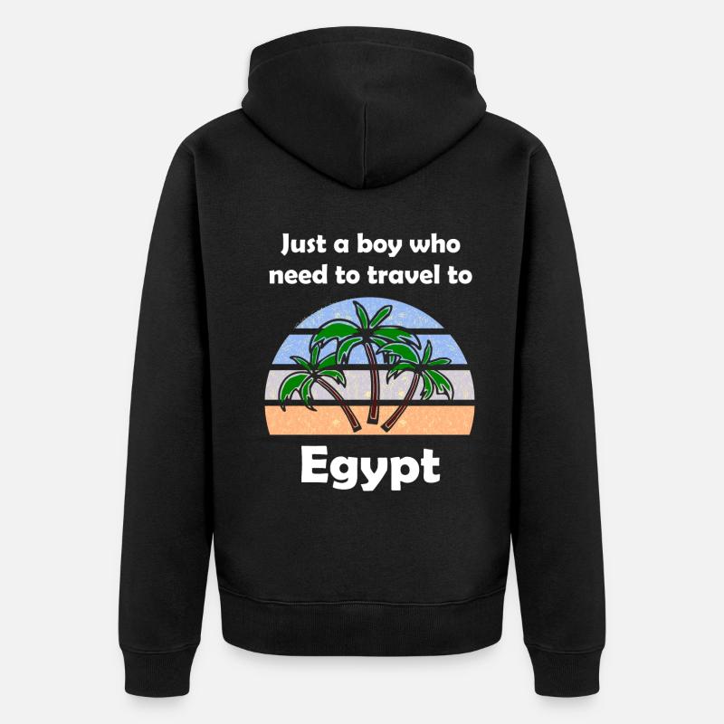 Vacances en Egypte - Veste à capuche bio Premium Unisexe - noir