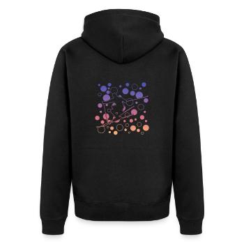 Skiing Ski - Unisex Premium Bio Zip Hoodie - Schwarz - Hinten - Nico (187cm)