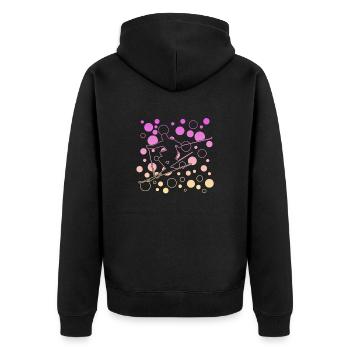 Ski - Unisex Premium Bio Zip Hoodie - Schwarz - Hinten - Nico (187cm)