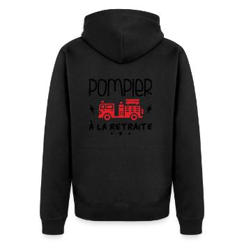 Pompier À La Retraite - Veste à capuche bio Premium Unisexe - noir - Dos - Nico (187cm)