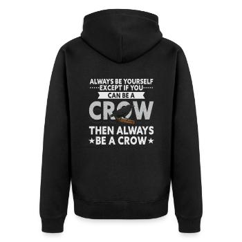 Be a Crow Corvid Fans - Veste à capuche bio Premium Unisexe - noir - Dos - Nico (187cm)