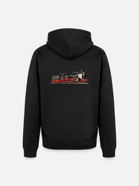 Dampflok 38 2977 - Unisex Premium Bio Zip Hoodie - Schwarz