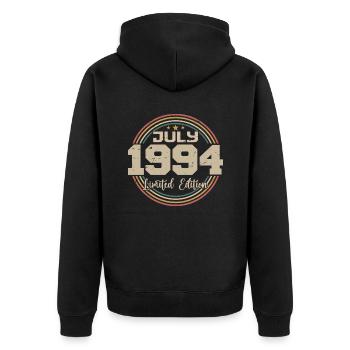 1994 Birthday July 1994 Gift July 1994 - Unisex Premium Organic Zip Hoodie - black - Back - Nico (187cm)