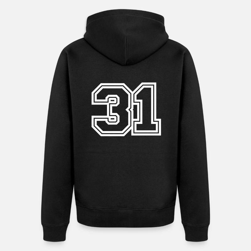Symbole numérique 31 - Veste à capuche bio Premium Unisexe - noir