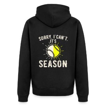 Sorry I Can't Its Baseball Season - Veste à capuche bio Premium Unisexe - noir - Dos - Nico (187cm)