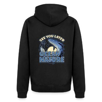 À plus tard Ocean Nature Marine Biologist - Veste à capuche bio Premium Unisexe - noir - Dos - Nico (187cm)