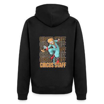 Circus Staff Ringmaster Carnival Clown - Unisex Premium Organic Zip Hoodie - black - Back - Nico (187cm)