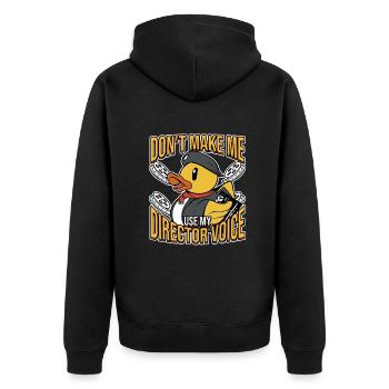 Don’t Make Me My Director Voice Movie (Ne faites pas de moi mon film de voix de réalisateur) - Veste à capuche bio Premium Unisexe - noir - Dos - Nico (187cm)