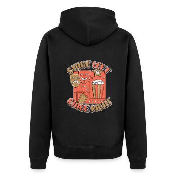Stage Left Stage Right Acting Theater - Unisex Premium Organic Zip Hoodie - black - Back - Nico (187cm)