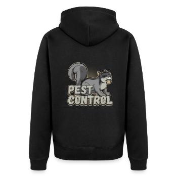 Pest Control Squad Design for a Bug Killer - Unisex Premium Organic Zip Hoodie - black - Back - Nico (187cm)