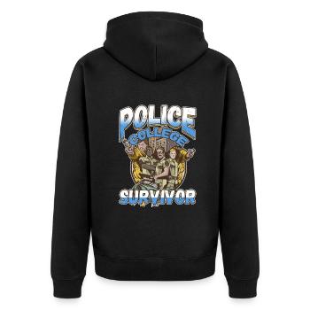 Conception de l’application du droit pour un agent de police - Veste à capuche bio Premium Unisexe - noir - Dos - Nico (187cm)