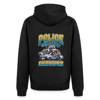 Conception de l’application du droit pour un agent de police - Veste à capuche bio Premium Unisexe - noir - Dos - Nico (187cm)