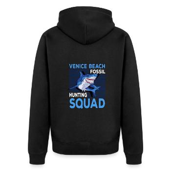 Conception de chasseur de fossiles pour un passionné de dents de requin - Veste à capuche bio Premium Unisexe - noir - Dos - Nico (187cm)