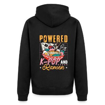 KPop Fashion Design pour un fan de bol de nouilles Ramen - Veste à capuche bio Premium Unisexe - noir - Dos - Nico (187cm)
