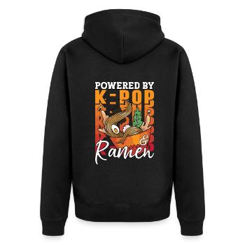 KPop Fashion Design pour un fan de bol de nouilles Ramen - Veste à capuche bio Premium Unisexe - noir - Dos - Nico (187cm)
