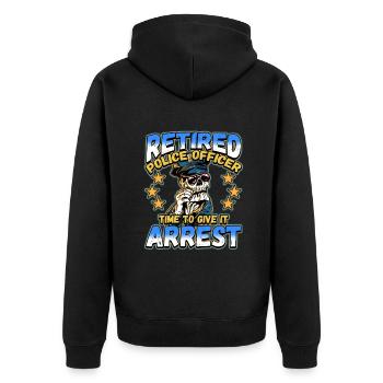 Conception de l’application de la loi pour un agent de police - Veste à capuche bio Premium Unisexe - noir - Dos - Nico (187cm)