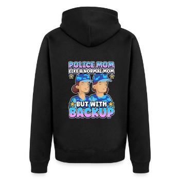 Conception de l’application de la loi pour un agent de police - Veste à capuche bio Premium Unisexe - noir - Dos - Nico (187cm)