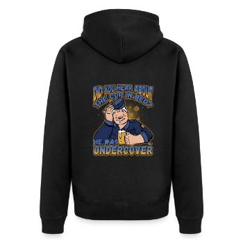 Conception de l’application de la loi pour un agent de police - Veste à capuche bio Premium Unisexe - noir - Dos - Nico (187cm)