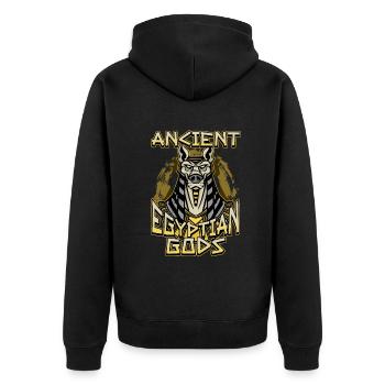 Conception de la mythologie égyptienne pour un fan de l’Égypte ancienne - Veste à capuche bio Premium Unisexe - noir - Dos - Nico (187cm)