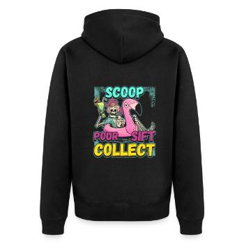 Conception de collecteur de dents fossiles pour un fossile de requin - Veste à capuche bio Premium Unisexe - noir - Dos - Nico (187cm)