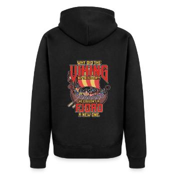 Conception de la mythologie viking nordique pour les guerriers vikings - Veste à capuche bio Premium Unisexe - noir - Dos - Nico (187cm)
