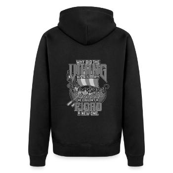 Conception de la mythologie viking nordique pour les guerriers vikings - Veste à capuche bio Premium Unisexe - noir - Dos - Nico (187cm)