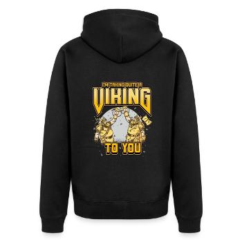 Conception de la mythologie viking nordique pour les guerriers vikings - Veste à capuche bio Premium Unisexe - noir - Dos - Nico (187cm)