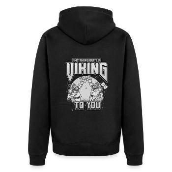 Conception de la mythologie viking nordique pour les guerriers vikings - Veste à capuche bio Premium Unisexe - noir - Dos - Nico (187cm)