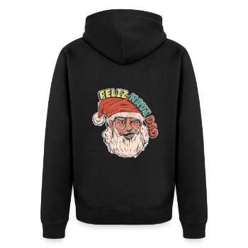 Feliz Navi Dad Xmas Dad Design for Fathers Day in - Unisex Premium Organic Zip Hoodie - black - Back - Nico (187cm)