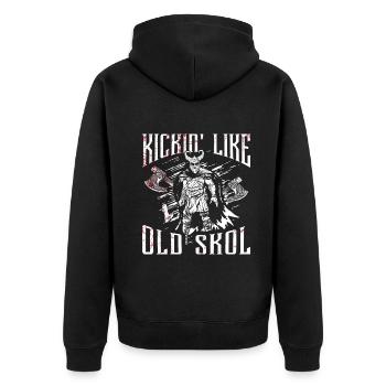 Norse Viking Mythology Drinking Design for Viking - Unisex Premium Organic Zip Hoodie - black - Back - Nico (187cm)