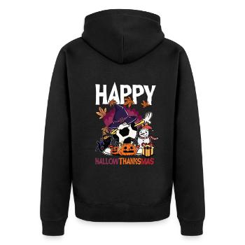 Hallothanksmas Soccer Halloween Noël - Veste à capuche bio Premium Unisexe - noir - Dos - Nico (187cm)