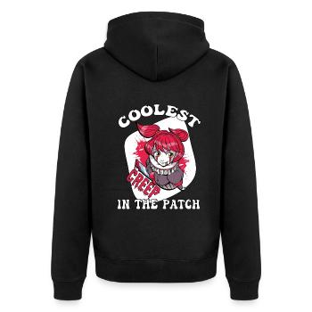 Coolest Creep In The Patch Halloween Costume - Unisex Premium Organic Zip Hoodie - black - Back - Nico (187cm)