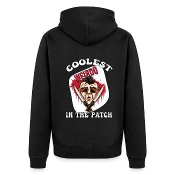 Coolest Weirdo In The Patch Serial Killer - Unisex Premium Organic Zip Hoodie - black - Back - Nico (187cm)