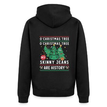 O’Christmas Tree My Skinny Jeans appartient à l’histoire - Veste à capuche bio Premium Unisexe - noir - Dos - Nico (187cm)