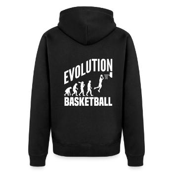 Basketball Evolution From Monkey To Men BBall - Veste à capuche bio Premium Unisexe - noir - Dos - Nico (187cm)
