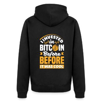 J’ai investi dans Bitcoin avant que ce ne soit cool - Veste à capuche bio Premium Unisexe - noir - Dos - Nico (187cm)
