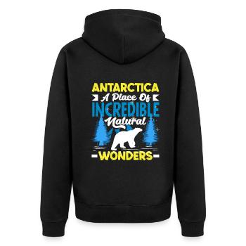 Un lieu de merveilles naturelles incroyables Expédition - Veste à capuche bio Premium Unisexe - noir - Dos - Nico (187cm)