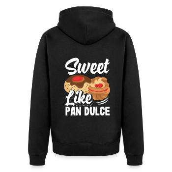 Pan Dulce Design pour un amateur de cuisine mexicaine avec - Veste à capuche bio Premium Unisexe - noir - Dos - Nico (187cm)