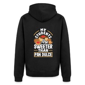 Pan Dulce Design pour un amateur de cuisine mexicaine avec - Veste à capuche bio Premium Unisexe - noir - Dos - Nico (187cm)