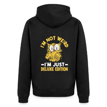 Je ne suis pas bizarre, je suis juste une édition de luxe - Veste à capuche bio Premium Unisexe - noir - Dos - Nico (187cm)