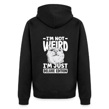 Je ne suis pas bizarre, je suis juste une édition deluxe - Veste à capuche bio Premium Unisexe - noir - Dos - Nico (187cm)