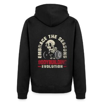 Embrassez l’évolution de la musculation des saisons - Veste à capuche bio Premium Unisexe - noir - Dos - Nico (187cm)
