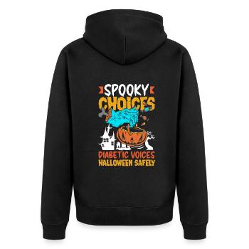 Spooky Choices Voix diabétiques Halloween en toute sécurité - Veste à capuche bio Premium Unisexe - noir - Dos - Nico (187cm)