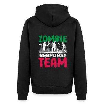 Zombie Lover Cosume for Funny Halloween - Unisex Premium Organic Zip Hoodie - black - Back - Nico (187cm)