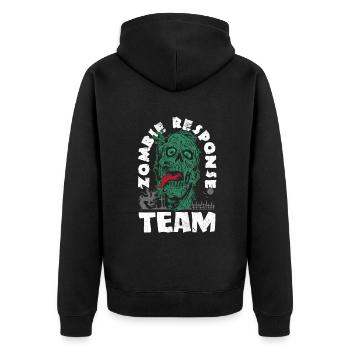 Zombie Lover Cosume for Funny Halloween - Unisex Premium Bio Zip Hoodie - Schwarz - Hinten - Nico (187cm)