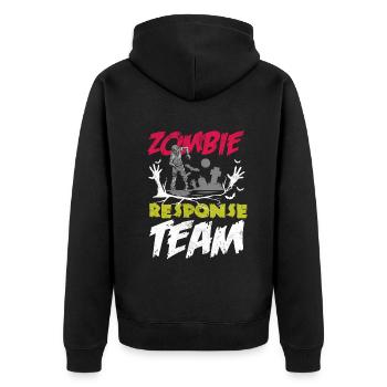 Zombie Lover Cosume for Funny Halloween - Unisex Premium Organic Zip Hoodie - black - Back - Nico (187cm)