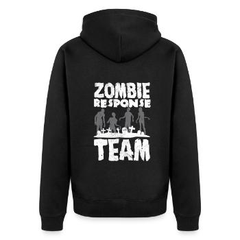 Zombie Lover Cosume for Funny Halloween - Unisex Premium Bio Zip Hoodie - Schwarz - Hinten - Nico (187cm)