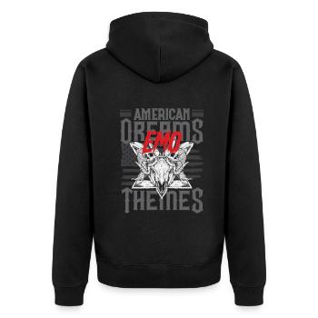 Emoticon Emo American Dreams Emo Themes Emocore - Unisex Premium Organic Zip Hoodie - black - Back - Nico (187cm)
