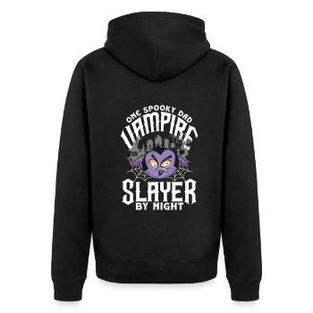 One Spooky Dad Father Retro Halloween Costume - Unisex Premium Bio Zip Hoodie - Schwarz - Hinten - Nico (187cm)