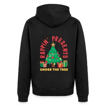 Rappin' présente sous le sapin DJ Xmas Hip Hop - Veste à capuche bio Premium Unisexe - noir - Dos - Nico (187cm)